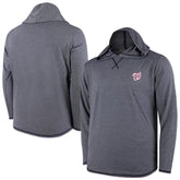 Washington Nationals Butter Stripe Tri-Blend Long Sleeve Hoodie T-Shirt - Navy Hoodies