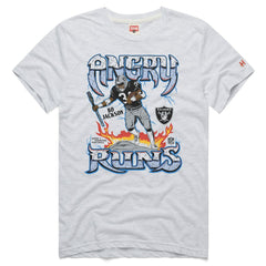 Bo Jackson Las Vegas Raiders Homage Unisex Retro Angry Runs Tri-Blend T-Shirt - Ash T-shirts