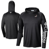 Los Angeles Dodgers Columbia Omni-Wick Terminal Tackle Raglan Long Sleeve Hoodie T-Shirt - Black Hoodies