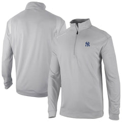 New York Yankees Columbia Oakland Downs Omni-Wick Quarter-Zip Top - Gray Tops