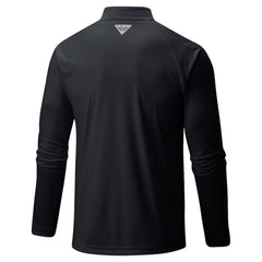 Los Angeles Dodgers Columbia Terminal Tackle Raglan Omni-Shade Quarter-Zip Pullover Top - Black Pullover