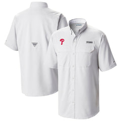 Philadelphia Phillies Columbia Omni-Wick Low Drag Offshore Button-Up Shirt - White