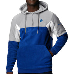 Los Angeles Dodgers Columbia Lodge Fleece Quarter-Zip Hoodie - Royal Hoodies