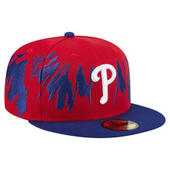 Philadelphia Phillies New Era Retro Pattern 59FIFTY Fitted Hat - Red/Royal Hats