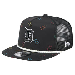 Detroit Tigers New Era Gummy Golfer Trucker Snapback Hat - Black Hats