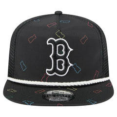 Boston Red Sox New Era Gummy Golfer Trucker Adjustable Hat - Black Hats