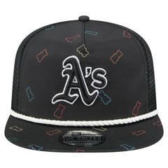 Athletics New Era Gummy Golfer Trucker Adjustable Hat - Black Hats