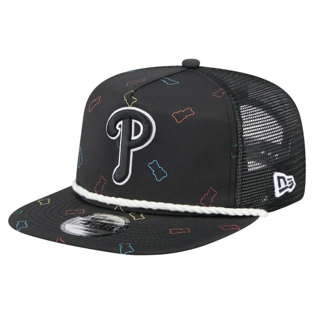 Philadelphia Phillies New Era Gummy Golfer Trucker Adjustable Hat - Black Hats