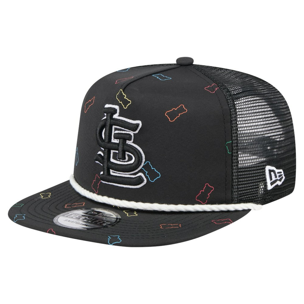 St. Louis Cardinals New Era Gummy Golfer Trucker Snapback Hat - Black Hats
