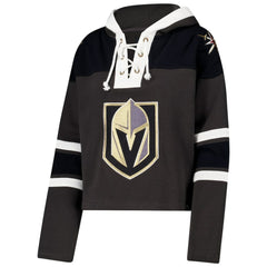 Vegas Golden Knights '47 Women's Cropped Superior Lacer Pullover Hoodie - Charcoal | US 202318478