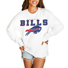 Buffalo Bills Gameday Couture Women's Big Goals Oversized Long Sleeve T-Shirt - White T-shirts