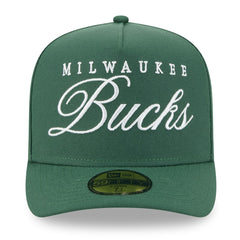 Milwaukee Bucks 2025 NBA Draft A-Frame 59FIFTY Fitted Hat Hunter Green - New Era