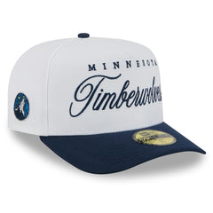 Minnesota Timberwolves 2025 NBA Draft A-Frame 59FIFTY Fitted Hat White/Navy - New Era