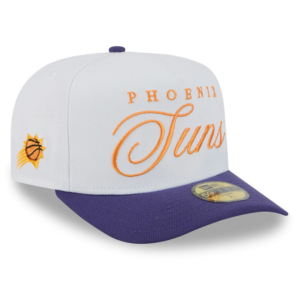 Phoenix Suns 2025 NBA Draft A-Frame 59FIFTY Fitted Hat White/Purple - New Era