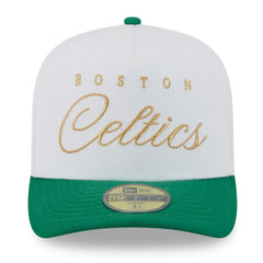 Boston Celtics 2025 NBA Draft A-Frame 59FIFTY Fitted Hat White/Kelly Green - New Era