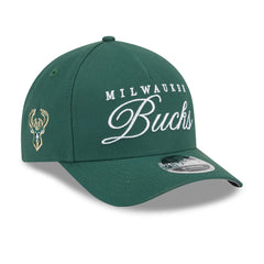 Milwaukee Bucks 2025 NBA Draft M-Crown A-Frame 9FORTY Adjustable Hat Hunter Green - New Era