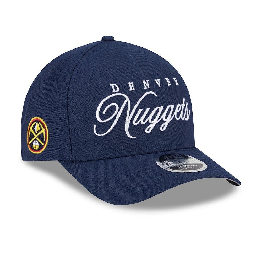 Denver Nuggets 2025 NBA Draft M-Crown A-Frame 9FORTY Adjustable Hat Navy - New Era