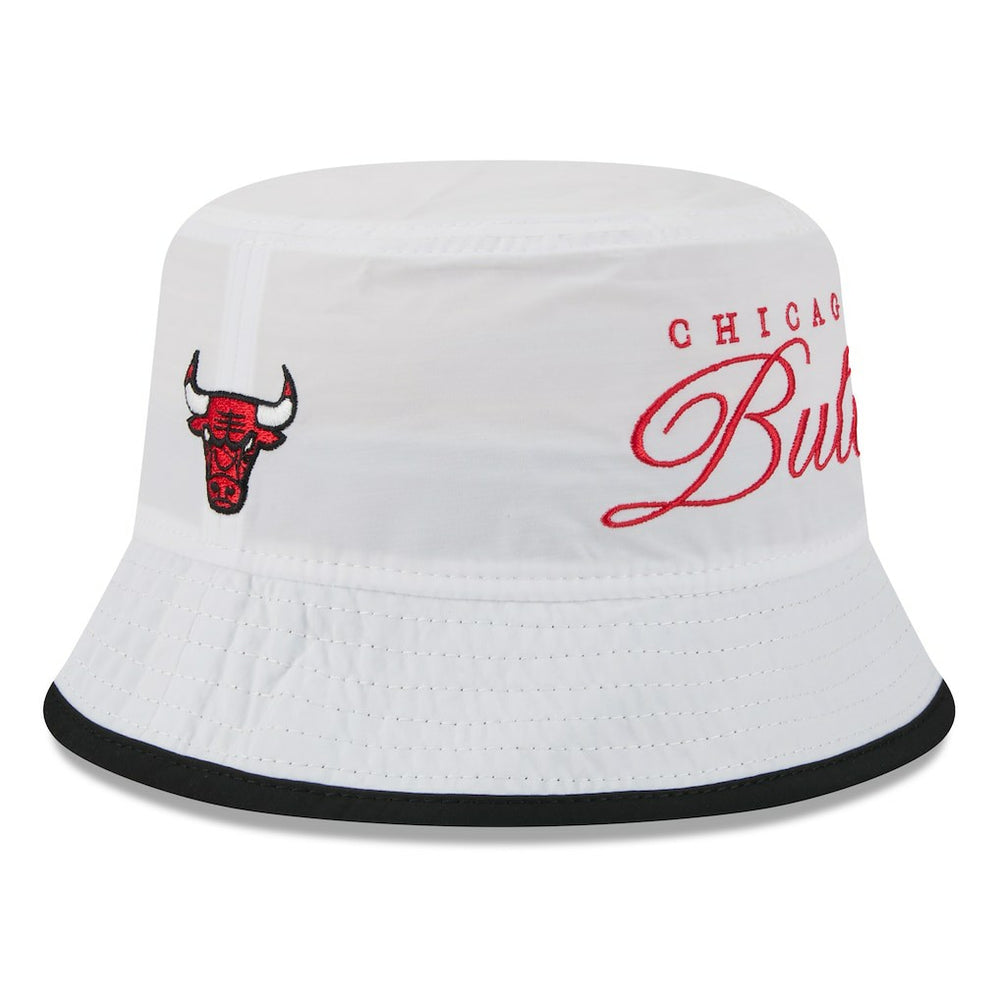 Chicago Bulls 2025 NBA Draft Nylon Bucket Hat White/Black - New Era