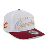 Cleveland Cavaliers 2025 NBA Draft On-Stage Nylon 19TWENTY Adjustable Hat White/Wine - New Era