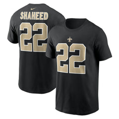 Rashid Shaheed New Orleans Saints Name & Number T-Shirt - Black T-shirts