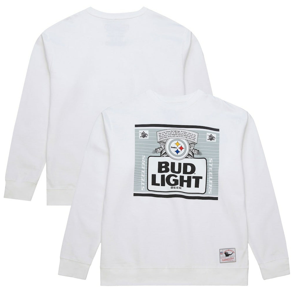 Pittsburgh Steelers x Bud Light The Crest Pullover Sweatshirt - White Pullover