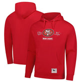 San Francisco 49ers NFL x Bud Light Vintage Pullover Hoodie - Scarlet Hoodies
