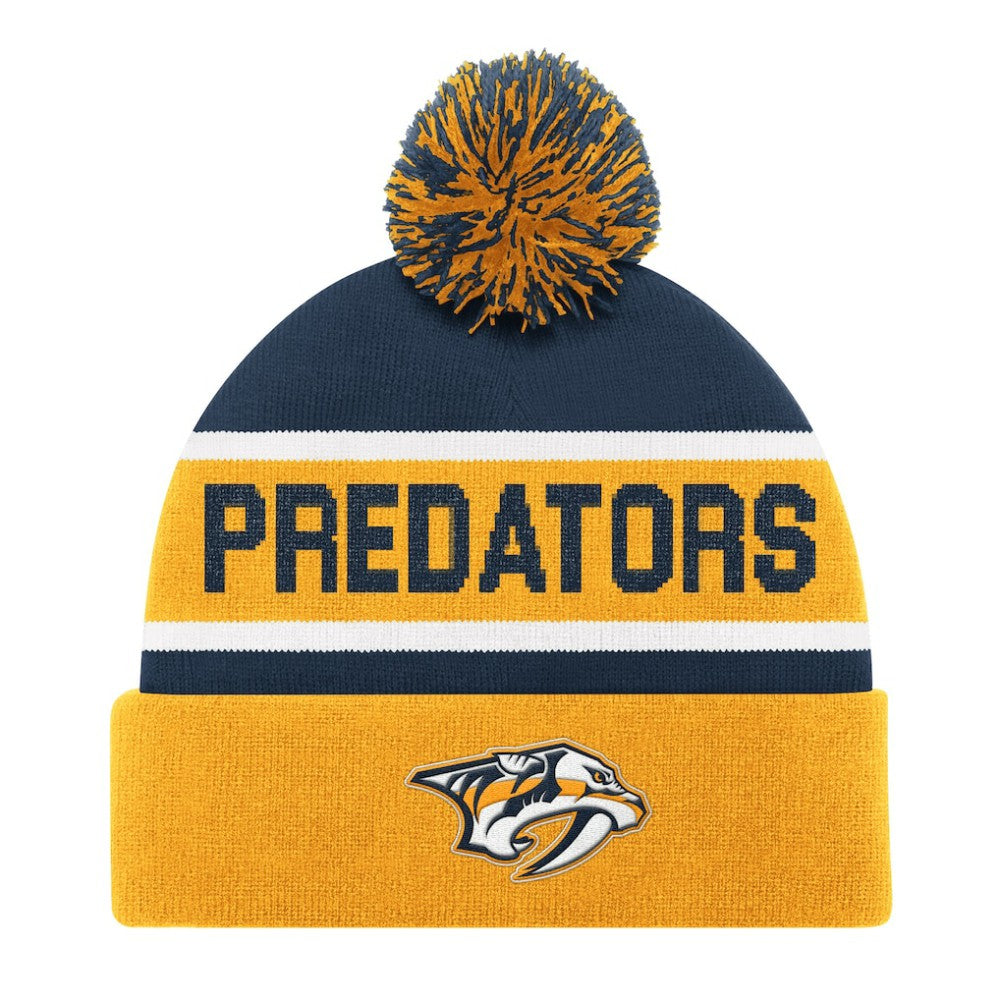 Nashville Predators Starter Cuffed Knit Hat with Pom - Gold | US 202327945