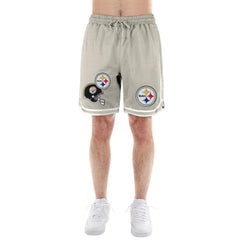 Pittsburgh Steelers New Era Stone Multi Patch Shorts - Light Beige Shorts