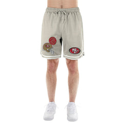 San Francisco 49ers New Era Stone Multi Patch Shorts - Light Beige Shorts