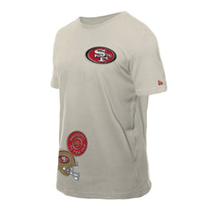 San Francisco 49ers New Era Multi Patch T-Shirt - Light Beige T-shirts