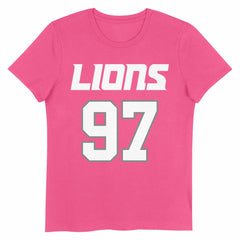Aidan Hutchinson Detroit Lions Girls Youth Player Name & Number T-Shirt - Pink T-shirts