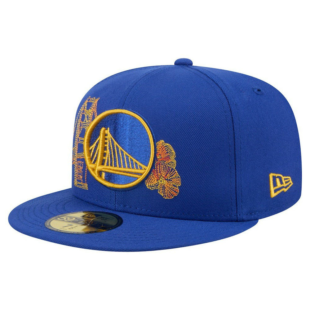 Golden State Warriors State Stitch 59FIFTY Fitted Hat Royal - New Era
