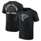 Atlanta Falcons Personalized Name & Number Monochrome T-Shirt - Black T-shirts