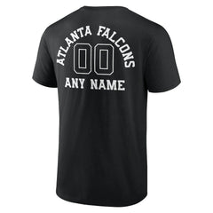 Atlanta Falcons Personalized Name & Number Monochrome T-Shirt - Black T-shirts