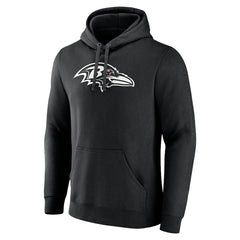Baltimore Ravens Personalized Name & Number Pullover Hoodie - Black Hoodies