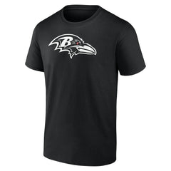Baltimore Ravens Personalized Name & Number Monochrome T-Shirt - Black T-shirts