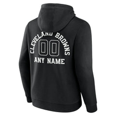 Cleveland Browns Personalized Name & Number Pullover Hoodie - Black Hoodies