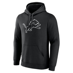 Detroit Lions Personalized Name & Number Pullover Hoodie - Black Hoodies