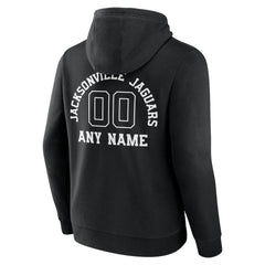 Jacksonville Jaguars Personalized Name & Number Pullover Hoodie - Black Hoodies