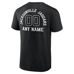 Jacksonville Jaguars Personalized Name & Number Monochrome T-Shirt - Black T-shirts