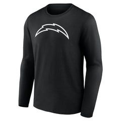 Los Angeles Chargers Personalized Name & Number Monochrome Long Sleeve T-Shirt - Black T-shirts