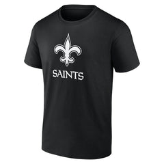 New Orleans Saints Personalized Name & Number Monochrome T-Shirt - Black T-shirts