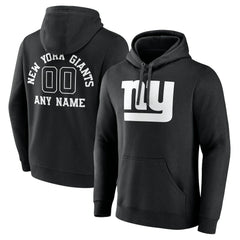 New York Giants Personalized Name & Number Pullover Hoodie - Black Hoodies