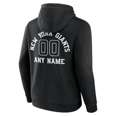 New York Giants Personalized Name & Number Pullover Hoodie - Black Hoodies