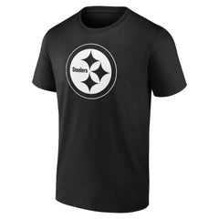 Pittsburgh Steelers Personalized Name & Number Monochrome T-Shirt - Black T-shirts