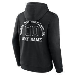 Tampa Bay Buccaneers Personalized Name & Number Pullover Hoodie - Black Hoodies