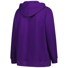 Minnesota Vikings Women's Plus Size V-Neck Pullover Hoodie - Purple Hoodies