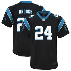 Jonathon Brooks Carolina Panthers Youth Game Jersey - Black Jerseys