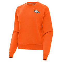 Denver Broncos Antigua Women's Victory Pullover Sweatshirt - Orange Pullover