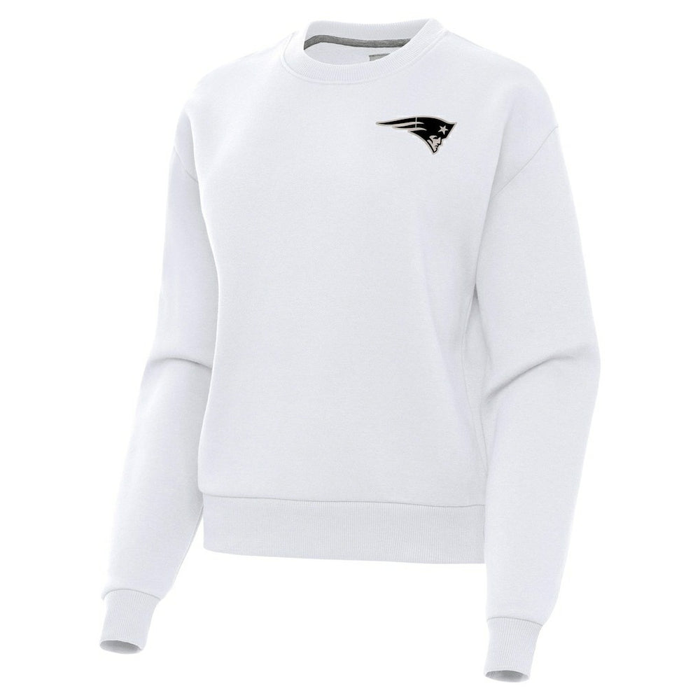 New England Patriots Antigua Women's Victory Pullover Sweatshirt - White Pullover